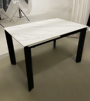 Стол CORNER 120 MATT WHITE MARBLE SOLID CERAMIC / BLACK, ®DISAUR в Нижнем Тагиле - nizhniy-tagil.mebel24.online | фото 2