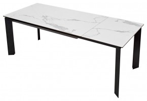 Стол CREMONA 140 HIGH GLOSS STATUARIO Белый мрамор глянцевый, керамика/ черный каркас, ®DISAUR в Нижнем Тагиле - nizhniy-tagil.mebel24.online | фото 8