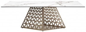 Стол ENNA 220 KL-188 Контрастный мрамор матовый, итальянская керамика/ каркас цвета шампань, ®DISAUR в Нижнем Тагиле - nizhniy-tagil.mebel24.online | фото 10
