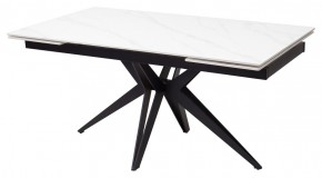 Стол FORIO 160 MATT WHITE MARBLE SOLID CERAMIC / BLACK, ®DISAUR в Нижнем Тагиле - nizhniy-tagil.mebel24.online | фото 1