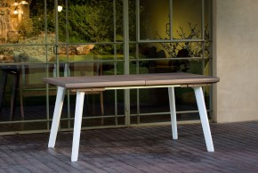 Стол Гармония раздвижной (Harmony Extendable) белый-капучино в Нижнем Тагиле - nizhniy-tagil.mebel24.online | фото 1