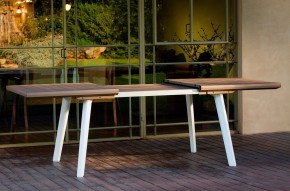 Стол Гармония раздвижной (Harmony Extendable) белый-капучино в Нижнем Тагиле - nizhniy-tagil.mebel24.online | фото 3