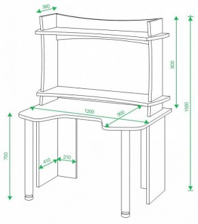 Стол компьютерный Домино lite СКЛ-Игр120 в Нижнем Тагиле - nizhniy-tagil.mebel24.online | фото 2