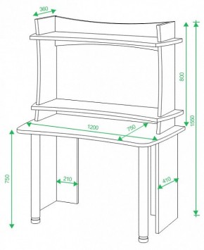 Стол компьютерный Домино Lite СКЛ-Софт120+НКИЛ120 в Нижнем Тагиле - nizhniy-tagil.mebel24.online | фото 2