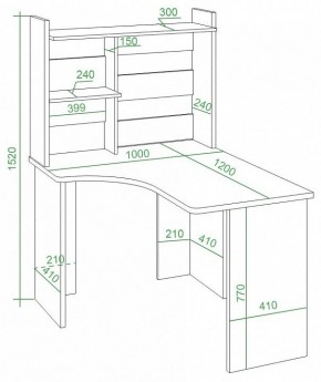 Стол компьютерный Домино Lite СКЛ-Угл120+НКЛ-100 в Нижнем Тагиле - nizhniy-tagil.mebel24.online | фото 2