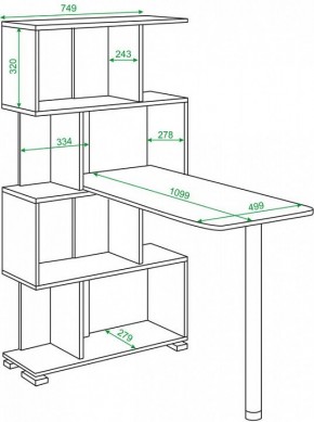 Стол компьютерный Домино СЛ-5-4СТ в Нижнем Тагиле - nizhniy-tagil.mebel24.online | фото 2