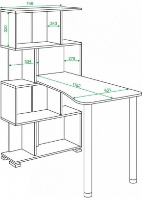 Стол компьютерный Домино СЛ-5-4СТ-2+БД+БЯ в Нижнем Тагиле - nizhniy-tagil.mebel24.online | фото 2