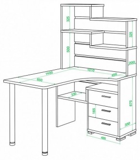 Стол компьютерный Домино СР-132-140 в Нижнем Тагиле - nizhniy-tagil.mebel24.online | фото 2