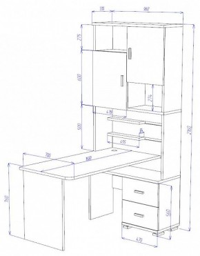 Стол компьютерный Домино СР-720/160 в Нижнем Тагиле - nizhniy-tagil.mebel24.online | фото 2