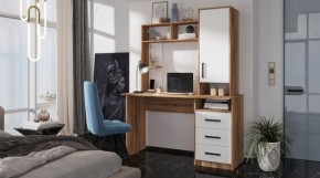 ФАВОРИТ Стол компьютерный (дуб вотан/белый) в Нижнем Тагиле - nizhniy-tagil.mebel24.online | фото