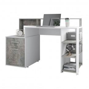 Стол компьютерный Лайф (белый/бетон) в Нижнем Тагиле - nizhniy-tagil.mebel24.online | фото