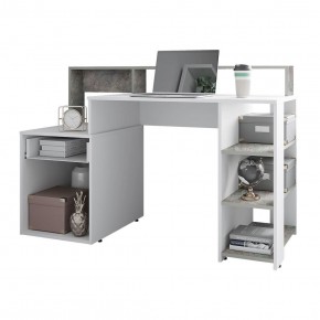 Стол компьютерный Лайф (белый/бетон) в Нижнем Тагиле - nizhniy-tagil.mebel24.online | фото 2