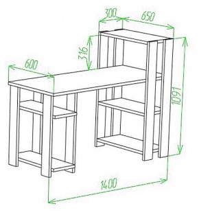 Стол компьютерный Slim СТН-110/140 в Нижнем Тагиле - nizhniy-tagil.mebel24.online | фото 2