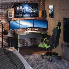 Стол компьютерный ВАРДИГ K1 120x82, антрацит/лайм в Нижнем Тагиле - nizhniy-tagil.mebel24.online | фото 4