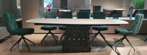 Стол MAGNUS 180 KL-80 Серый мрамор, итальянская керамика / Темно-серый каркас, ®DISAUR в Нижнем Тагиле - nizhniy-tagil.mebel24.online | фото