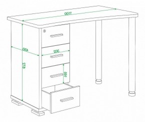 Стол письменный Домино нельсон СКМ-50 в Нижнем Тагиле - nizhniy-tagil.mebel24.online | фото 5