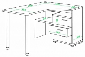 Стол письменный Домино СР-132С-140 в Нижнем Тагиле - nizhniy-tagil.mebel24.online | фото 2