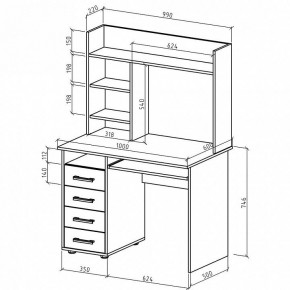 Стол письменный Остин в Нижнем Тагиле - nizhniy-tagil.mebel24.online | фото 3