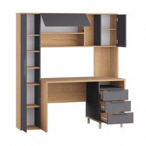 Стол рабочий 12.95 N Комфорт (Дуб сонома, Темно - серый U2601) в Нижнем Тагиле - nizhniy-tagil.mebel24.online | фото 2