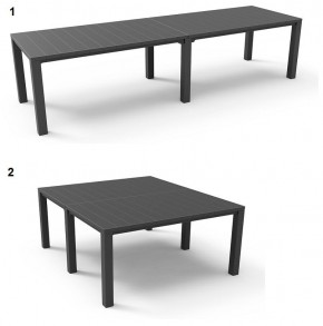 Стол раскладной Джули (Julie Double table 2 configurations) Графит в Нижнем Тагиле - nizhniy-tagil.mebel24.online | фото