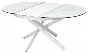 Стол TRENTO 120 HIGH GLOSS STATUARIO Белый мрамор глянцевый, керамика/ белый каркас, ®DISAUR в Нижнем Тагиле - nizhniy-tagil.mebel24.online | фото 6