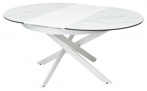 Стол TRENTO 120 HIGH GLOSS STATUARIO Белый мрамор глянцевый, керамика/ белый каркас, ®DISAUR в Нижнем Тагиле - nizhniy-tagil.mebel24.online | фото 7