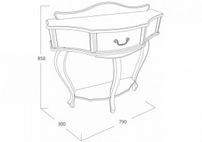 Стол туалетный Джульетта в Нижнем Тагиле - nizhniy-tagil.mebel24.online | фото 2