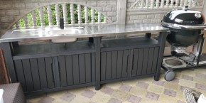 Столик для барбекю 415 Л (Unity Chef 415 L) графит в Нижнем Тагиле - nizhniy-tagil.mebel24.online | фото 1