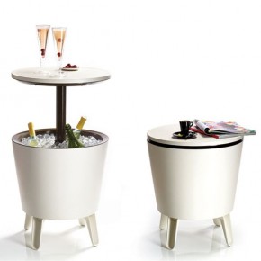 Столик-холодильник COOL BAR крем-шоколад в Нижнем Тагиле - nizhniy-tagil.mebel24.online | фото 1