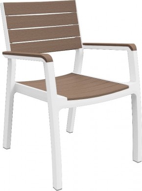 Стул c подлокотниками Гармония (Harmony armchair) белый-капучино в Нижнем Тагиле - nizhniy-tagil.mebel24.online | фото 2