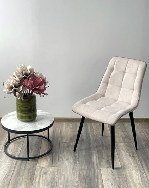 Стул CHIC HE622-01/ HE622-05 топленое молоко, ткань/ черный каркас М-City в Нижнем Тагиле - nizhniy-tagil.mebel24.online | фото 3