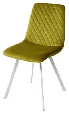 Стул DAIQUIRI BLUVEL-75 OLIVA / белый каркас, велюр М-City в Нижнем Тагиле - nizhniy-tagil.mebel24.online | фото 1