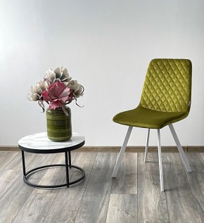 Стул DAIQUIRI BLUVEL-75 OLIVA / белый каркас, велюр М-City в Нижнем Тагиле - nizhniy-tagil.mebel24.online | фото 3