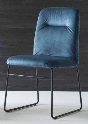 Стул GRETA CB/1904 MET.P15 MATT BLACK/ VENICE S0J OCEAN BLUE в Нижнем Тагиле - nizhniy-tagil.mebel24.online | фото