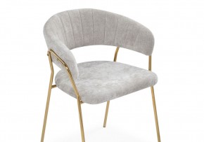 Стул на металлокаркасе Kamelia 1 light gray fabric / gold в Нижнем Тагиле - nizhniy-tagil.mebel24.online | фото 6