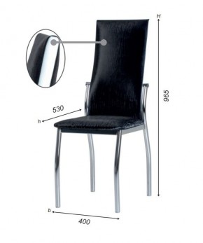 Стул Пекин А1.10-05 со вставкой (двухцветный) (Стандарт) хром/кожзам (4 шт.) в Нижнем Тагиле - nizhniy-tagil.mebel24.online | фото 3