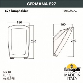 Светильник на штанге Fumagalli Germana 2N1.000.000.AYF1R в Нижнем Тагиле - nizhniy-tagil.mebel24.online | фото 3