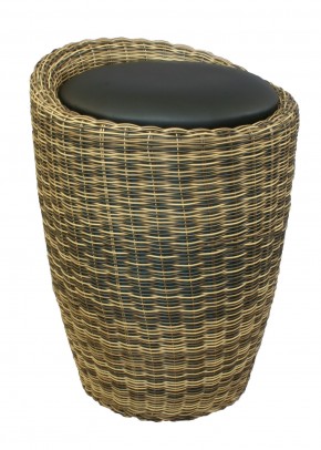 Табурет с местом для хранения LM-1100Rattan, чёрный в Нижнем Тагиле - nizhniy-tagil.mebel24.online | фото
