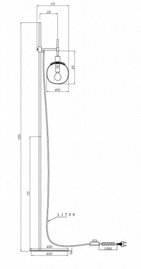 Торшер Maytoni Erich MOD221-FL-01-G в Нижнем Тагиле - nizhniy-tagil.mebel24.online | фото 5