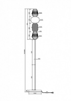 Торшер Maytoni Pattern MOD267FL-L32CH3K в Нижнем Тагиле - nizhniy-tagil.mebel24.online | фото 2
