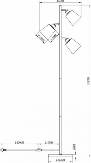 Торшер Moderli Floor V3050-3F в Нижнем Тагиле - nizhniy-tagil.mebel24.online | фото 3