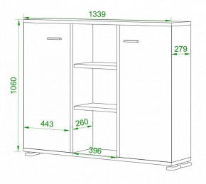 Тумба комбинированная Домино нельсон ПУ-60-3 в Нижнем Тагиле - nizhniy-tagil.mebel24.online | фото 2