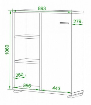 Тумба комбинированная Домино ПУ-50-2 в Нижнем Тагиле - nizhniy-tagil.mebel24.online | фото 2