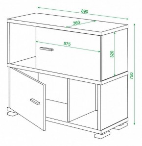 Тумба комбинированная Домино СБ-30/2 в Нижнем Тагиле - nizhniy-tagil.mebel24.online | фото 2