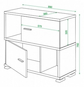 Тумба комбинированная Домино СБ-30/2 в Нижнем Тагиле - nizhniy-tagil.mebel24.online | фото 3