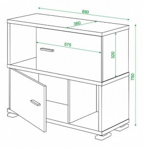 Тумба комбинированная Домино СБ-30/2 в Нижнем Тагиле - nizhniy-tagil.mebel24.online | фото 3