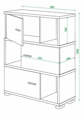 Тумба комбинированная Домино СБ-30/3 в Нижнем Тагиле - nizhniy-tagil.mebel24.online | фото 3