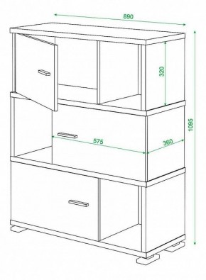 Тумба комбинированная Домино СБ-30/3 в Нижнем Тагиле - nizhniy-tagil.mebel24.online | фото 2