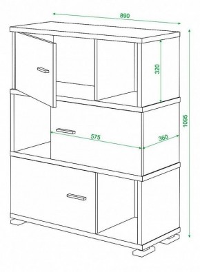 Тумба комбинированная Домино СБ-30/3 в Нижнем Тагиле - nizhniy-tagil.mebel24.online | фото 3