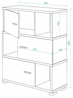 Тумба комбинированная Домино СБ-30/3 в Нижнем Тагиле - nizhniy-tagil.mebel24.online | фото 3